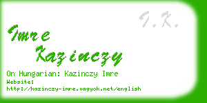 imre kazinczy business card